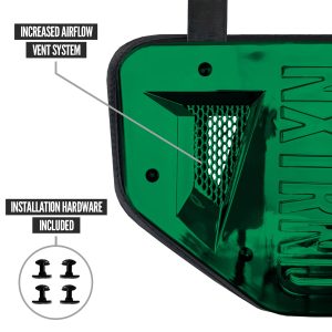 B-PLATE® Football Back Plate Chrome Dark Green