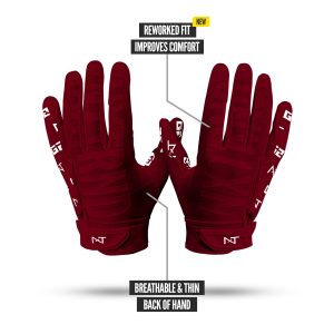 G2® Pro Football Gloves Maroon