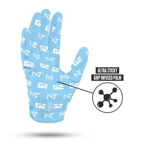 G2® Pro Football Gloves Columbia Blue