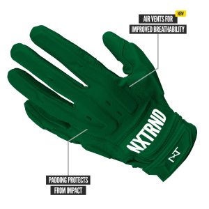 G3® Pro Padded Football Gloves Dark Green