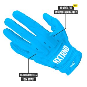 G3® Pro Padded Football Gloves Neon Blue