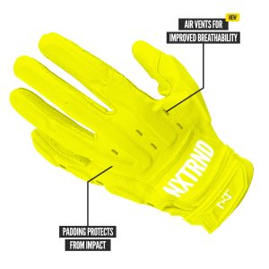 G3® Pro Padded Football Gloves Neon Yellow