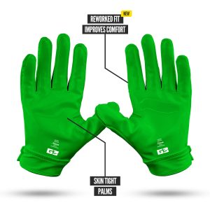 G3® Pro Padded Football Gloves Green