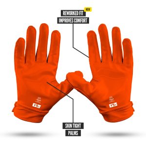 G3® Pro Padded Football Gloves Orange