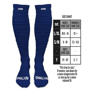 XTD® Scrunch Football Socks Navy Blue