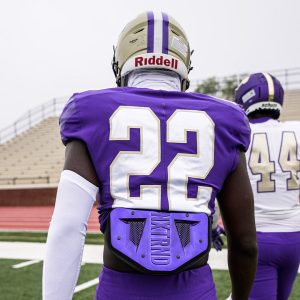 B-PLATE® Football Back Plate Chrome Purple