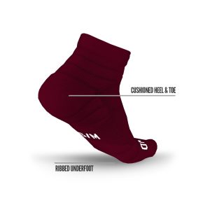 Quarter Socks Maroon (3-Pairs)