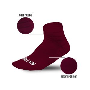 Quarter Socks Maroon (3-Pairs)