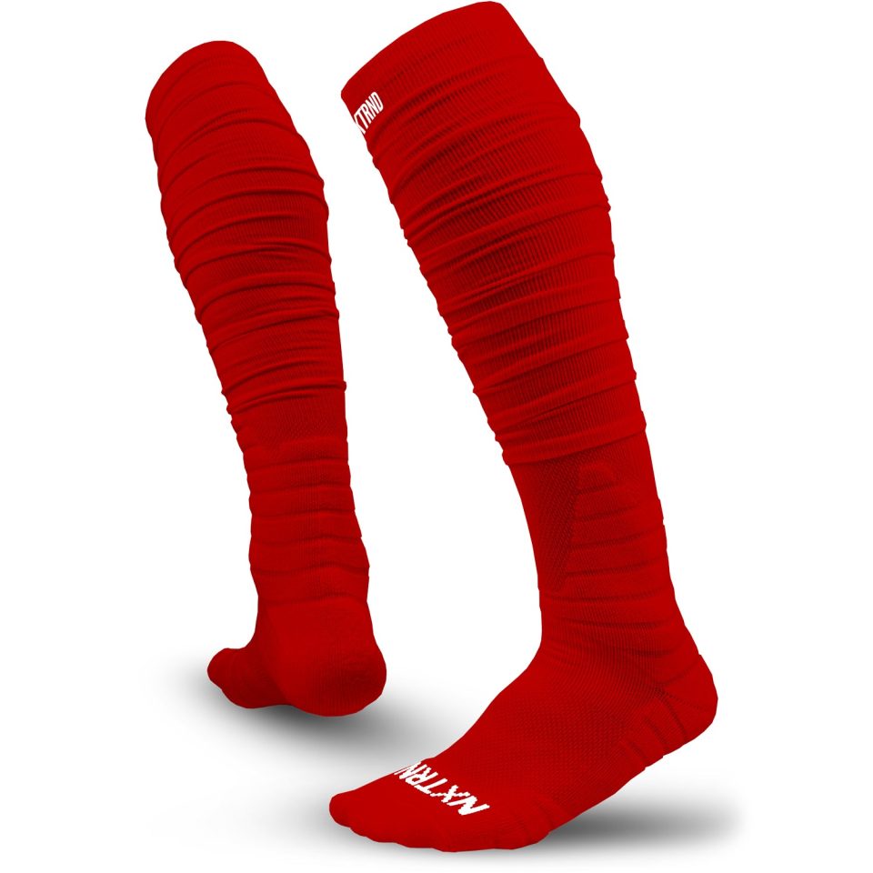 XTD® Scrunch Football Socks Red