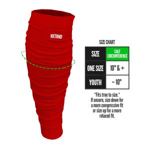 Scrunch Football Leg Sleeves Red